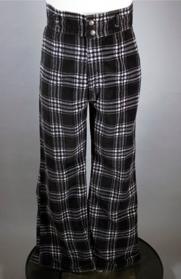 MP10-plaid corduroy bellbottoms 70s does 1930s style size 36 high waist - 1.jpg