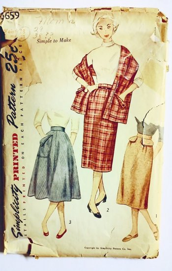 original 50s vintage pattern pencil skirt full and stole simplicity.jpg