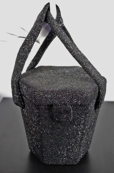 P243-1940s black beaded evening box purse hexagonal - 1.jpg