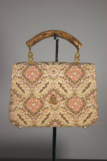 P389-Morris Moskowitz 1960s handbag tapestry bag purse - 03.jpg