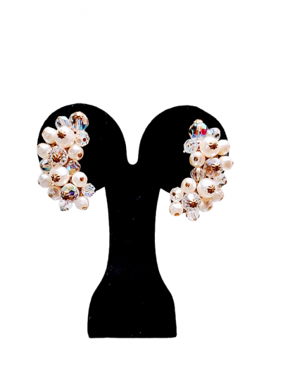 pearl and crystal bead big clip earrings vintage 50s laguna 1.png