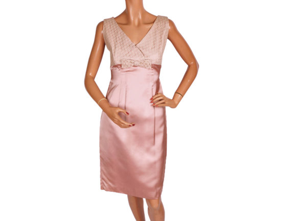 Pink Satin Dress 1960s.jpg