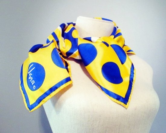polka dots,scarf,vintage scarf,vera,neck scarf,1960s,anothertimevintageapparel,for sale.JPG