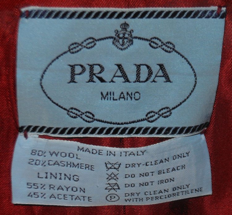 prada clothing tag