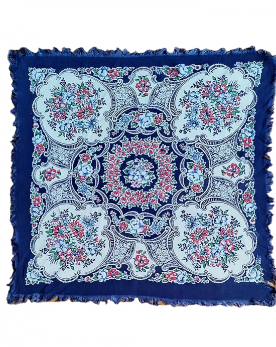 red blue floral cotton bandana scarf 1950s vintage-PhotoRoom.png-PhotoRoom.png