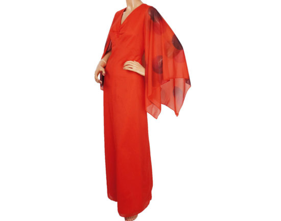 Red Butterfly sleeve maxi dress.jpg