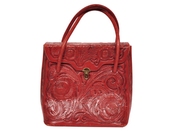 red vintage purse