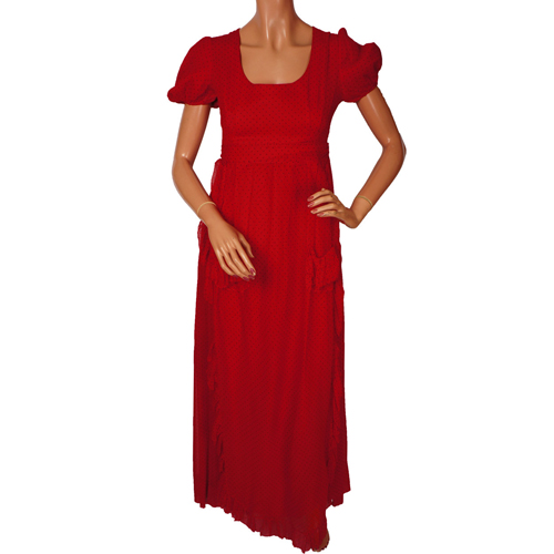 Red Polka Dot Empire Waist Dress-Jane Austen-vfg.jpg