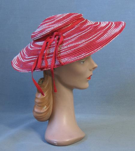 Vintage 1940s Christine Original Black Velour Hat Black Coque Feathers -  Ruby Lane