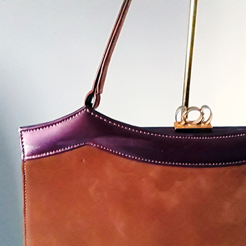 rust purple 60s vintage bag,anothertimevintageapparel.jpg