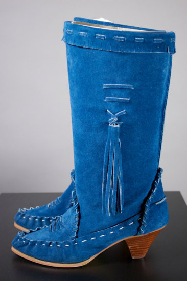 S125-classic blue suede cowgirl boots 1980s tassels size 8 - 06.jpg