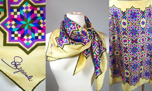 SC64-Schiaparelli scarf 1960s silk print quilt pattern stars.jpg