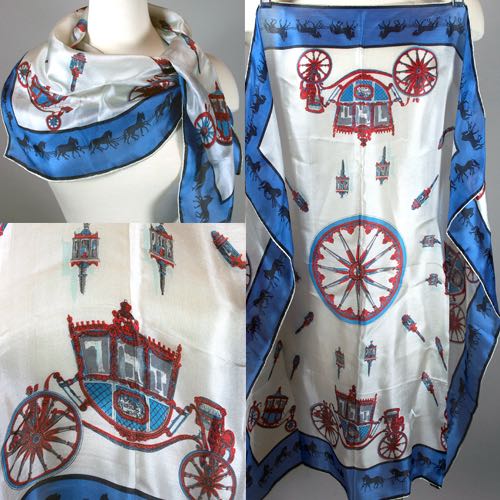 SC66-Cinderellas coach novelty print 1950s silk scarf blue red collage.jpg