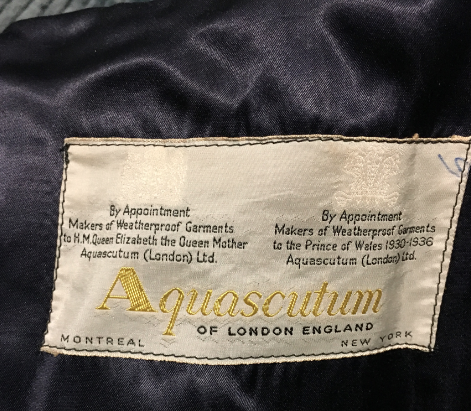 URGENT Please Help Identify the age/era of this Aquascutum coat label ...