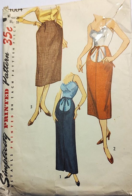 simplicity maternity skirt  pattern vintage 1950s 2 styles `1.jpg