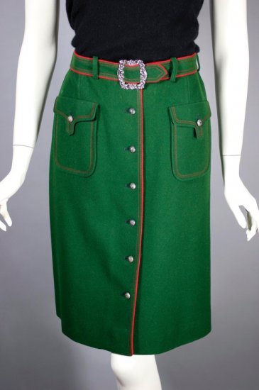 SK103-Austrian trachten skirt green wool 1960s A-line style - 1 copy.jpg