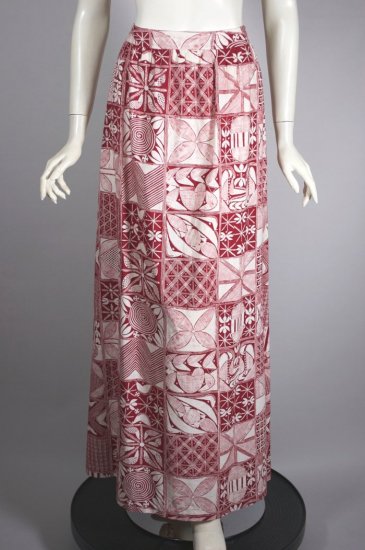 SK131-red ivory batik-style print cotton maxi skirt hippie 60s-70s - 1.jpg