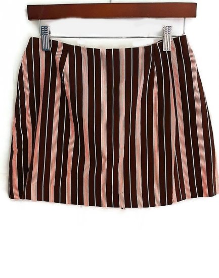 skort skirt 1960 70 vintage,striped cotton mini skirt,sm med,anothertimevintageapparel,pin up.jpg