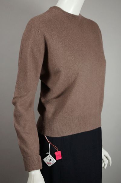 SW152-mocha brown 1950s cashmere sweater jumper size L - 3.jpg