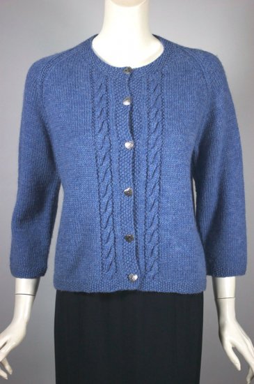 SW179-heather blue wool 1960s handknit cardigan sweater Scandinavian - 1 copy.jpg