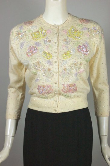 SW189-cream cashmere cardigan beaded sweater 1950s pastel floral - 02.jpg