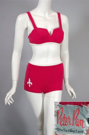 SWM30-Peter Pan Oleg Cassini XS 1960s swimsuit bikini pink - 2 copy.jpg