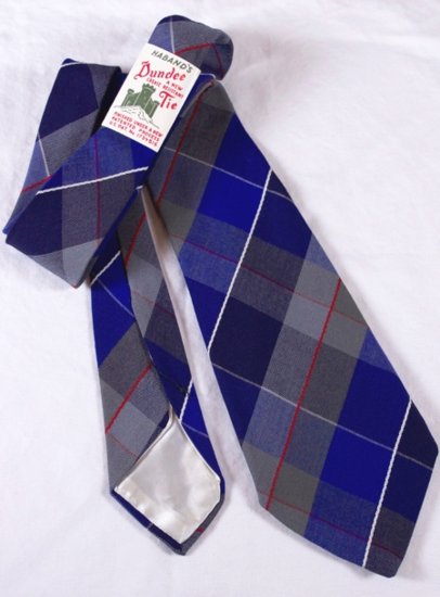 T95-1940s tie blue plaid deadstock unworn vintage necktie - 1.2.jpg
