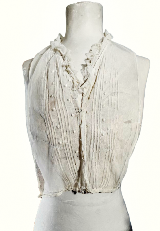 teens antique 1900s cream net vestee chemisette dickie insert collar 1.png