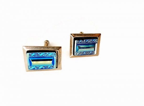 turq blue vintage 50s 60s mad men cuff links 2.jpg