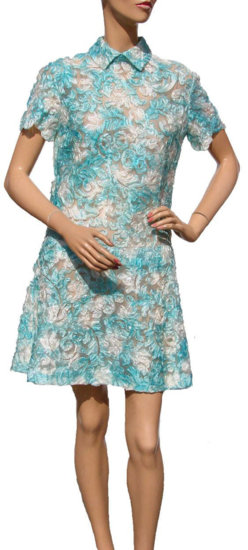 Turquoise and Whitel lacy 60s dress.jpg