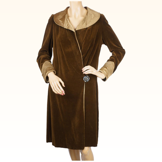 Vintage-1920s-Flapper-Coat-Brown-Velvet-full-1A.png