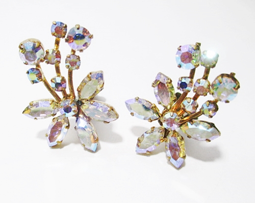 vintage-50s-flower-rhinestone-earrings-aurora borealis-anothertimevintageapparel.JPG