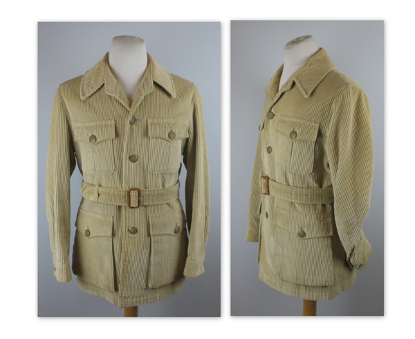 vintage norfolk jacket, mens jacket, corduroy, tan, Invertere - 3.jpg