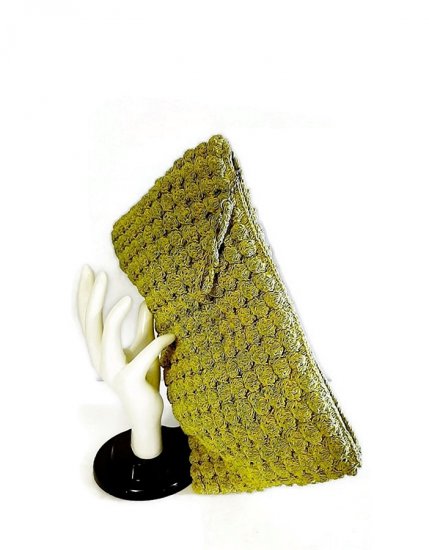 yellow green corde gimp clutch 1940s.jpg